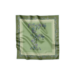 Flowering Green F Silk Scarf, Flora Danica Denmark