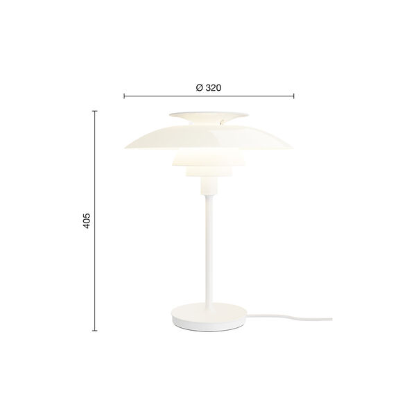 PH 80 Bordslampa, opal white/white, Louis Poulsen