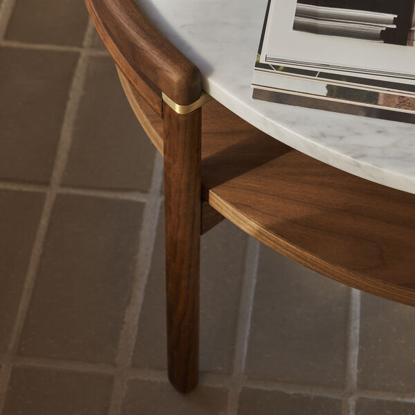 RF1905 Sideways soffbord, oljad valnöt/Carrara marmor RF1905 Sideways soffbord, oljad valnöt/Carrara marmor, Carl Hansen & Søn