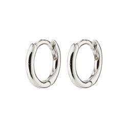 EANNA recycled huggie hoops, silver-plated, Pilgrim