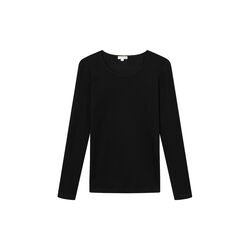Gertrud Pointelle Blouse, black, Studio Feder