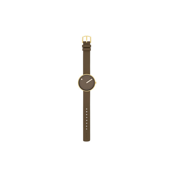 PICTO armbandsur, mocha brown/gold/mocha brown, PICTO