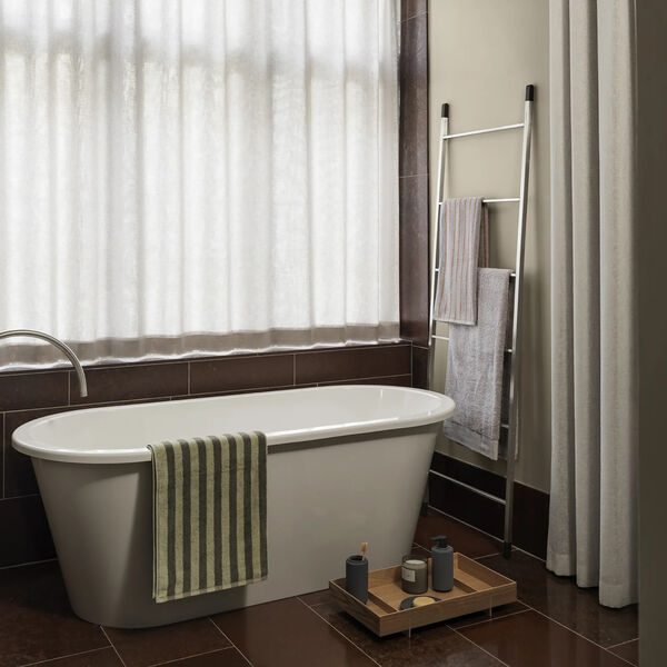 ARTO Badhandduk tjocka r&auml;nder, desert sage/agave green, Blomus