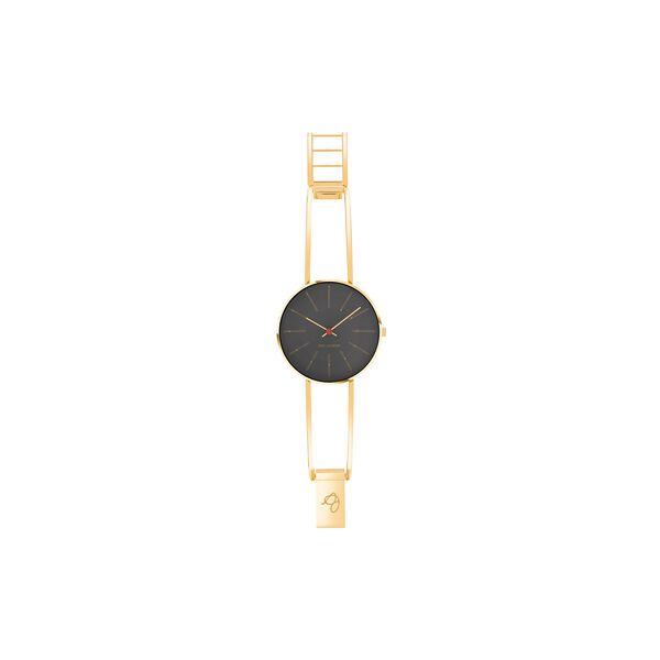Bankers Bangle armbandsur, grey/gold/gold, Arne Jacobsen Watches