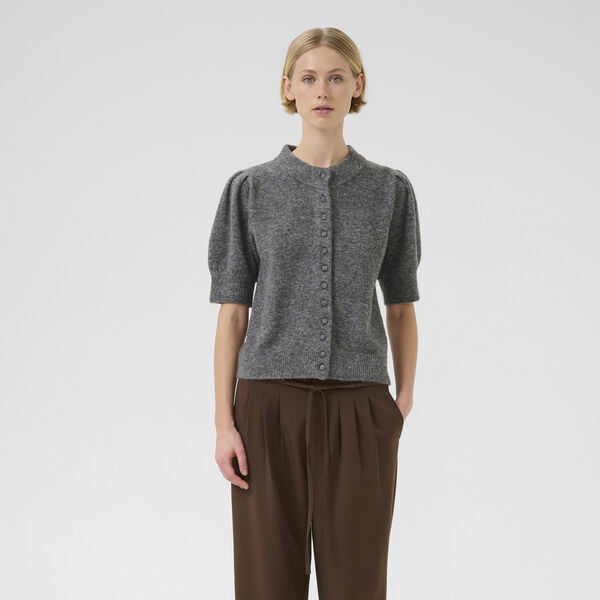 KBBrona Noabelle Cardigan, medium grey melange KBBrona Noabelle Cardigan, medium grey melange, Karen by Simonsen