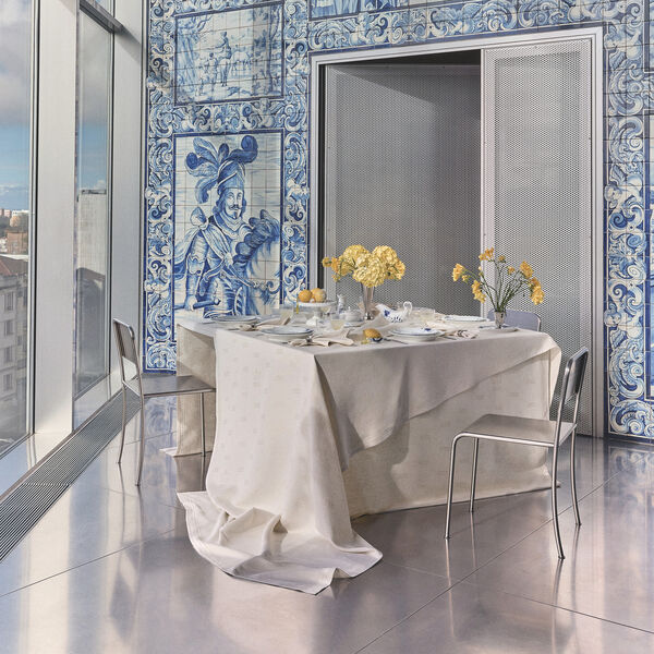 Waves Duk, vit, Royal Copenhagen