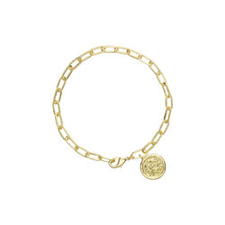 Amelia kedjearmband med h&auml;nge, f&ouml;rgyllt, Pure by Nat