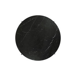 TS Coffee Table &Oslash;80, black marquina marble/steel, GUBI