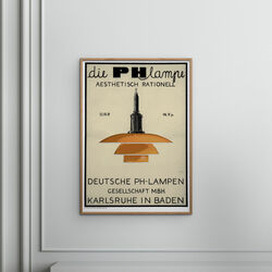 PH Lamp - Orange, Poster & Frame