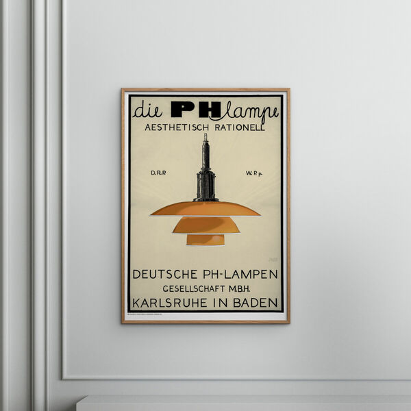 PH Lamp - Orange, Poster & Frame