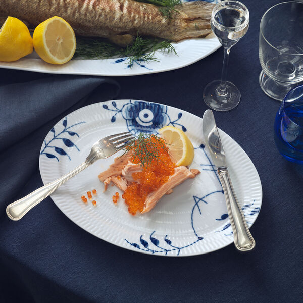 Blue Fluted Mega oval tallrik, 28 cm, Royal Copenhagen