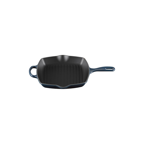 Signature gjutj&auml;rn kvadratisk grillpanna 26 cm, nuit, Le Creuset