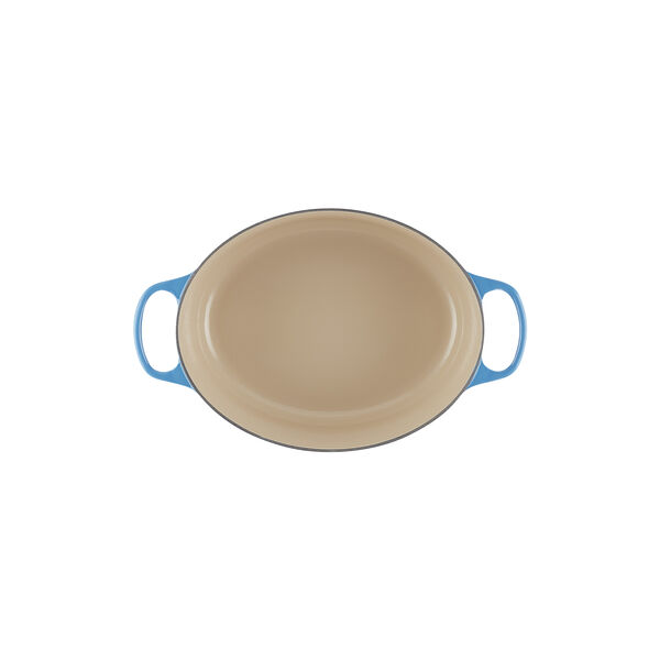 Signature gjutj&auml;rn oval gryta &Oslash; 31 cm, azure, Le Creuset