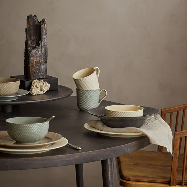 Rhombe Earth Lunch plate Ø 23 cm, clay, Lyngby Porcelæn