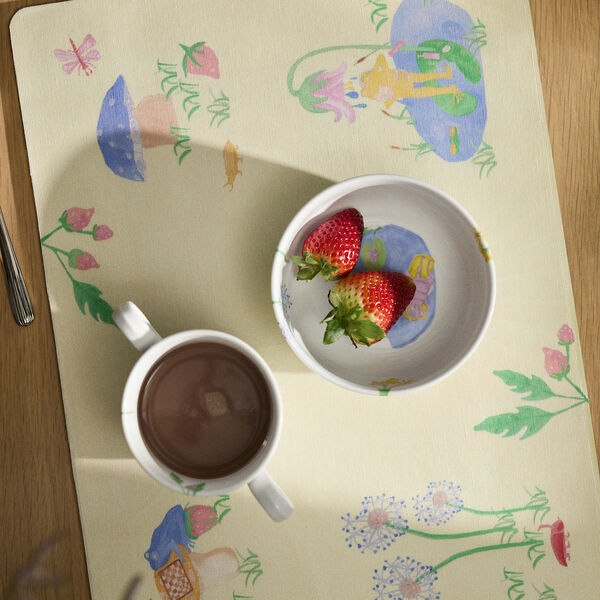 Hammersh&oslash;i Kids Bordstablett, vit m. deko, K&auml;hler