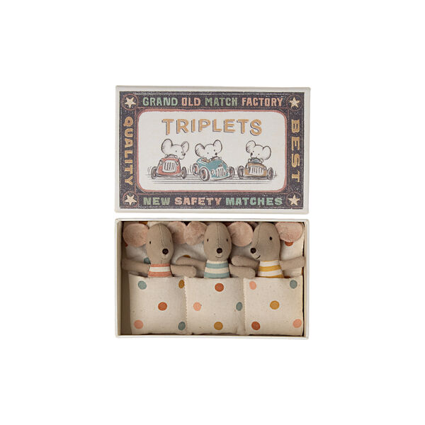 Trillingar Baby Möss i tändsticksask, Maileg