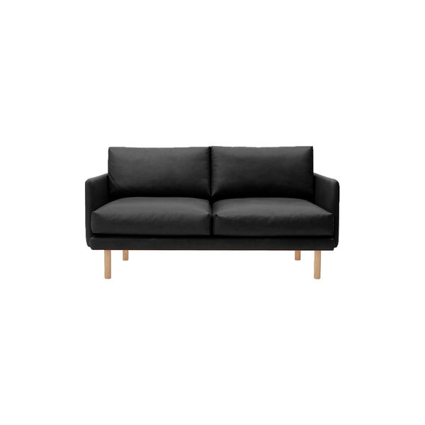 Emo 2-sits soffa, Dakar Black/naturoljad ek, Bruunmunch Furniture