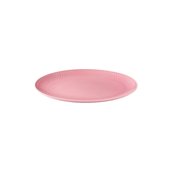Rhombe Color ovalt serveringsfat, rosa, Lyngby Porcelæn