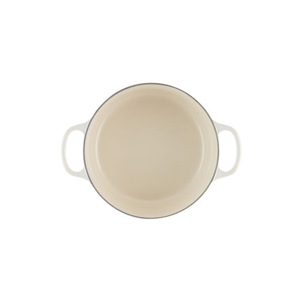 Signature gjutj&auml;rn rund gryta &Oslash; 26 cm, meringue, Le Creuset