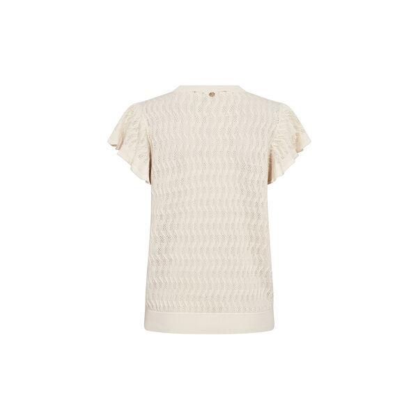 MMGanna Pattern O-Neck Knit Top, ecru, MOS MOSH