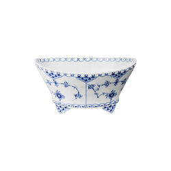 Blue Fluted Full Lace Bowl with Feet 35 cl, Royal Copenhagen