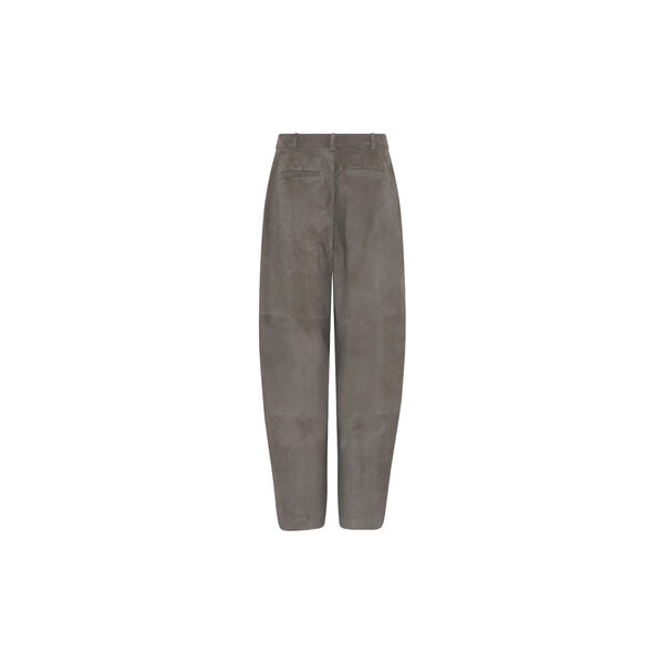 SuedaBBBarel suede pants, taupe grey, Bruuns Bazaar