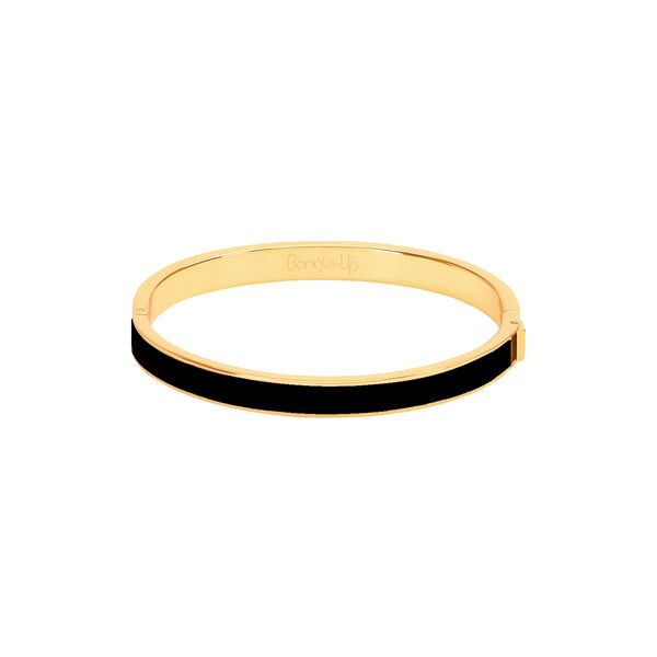 BANGLE Bracelet 7 mm T1, black/light gold, bangle up