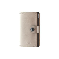 Miniwallet, metallic champagne/brown, Secrid