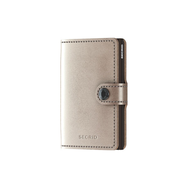 Miniwallet, metallic champagne/brown, Secrid