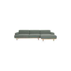Reason 2-sits soffa med schäslong, Re-Wool 858, Bruunmunch Furniture