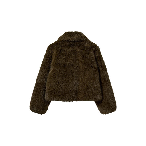 METASW FAUX FUR BOMBER JACKET, olive green, Sofie Schnoor