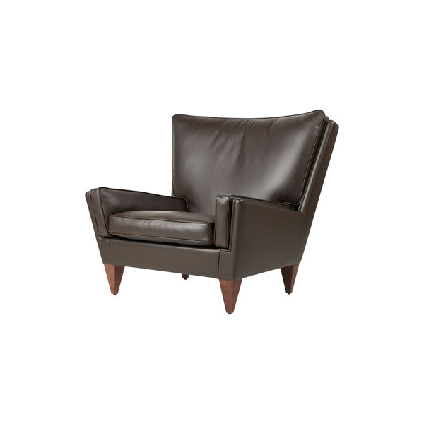 V11 Lounge Chair, coffee/oiled walnut, GUBI