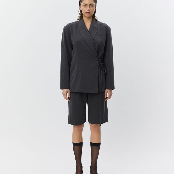 SussieSW Tie String Blazer, dark grey, Sofie Schnoor