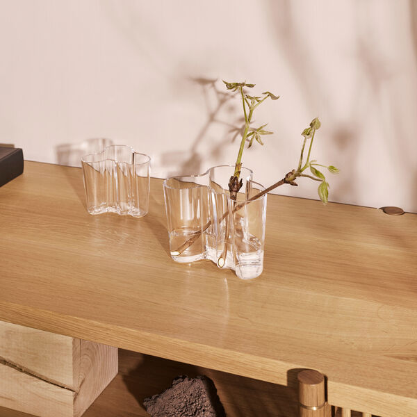 Alvar Aalto vas, genomskinlig, Iittala