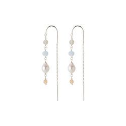 Mellow&nbsp;Blue&nbsp;Earchains, silver, Pernille Corydon Jewellery