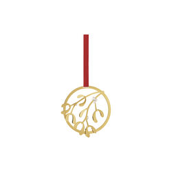 2025 Christmas Ornament Mistletoe, gold plated, Georg Jensen