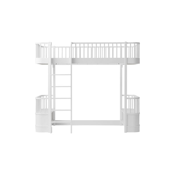 Wood Original Loft Bed 90x200 cm, white, Oliver Furniture