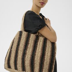 GiorgiaPW Bag, natural, brown &  black stripe, Part Two