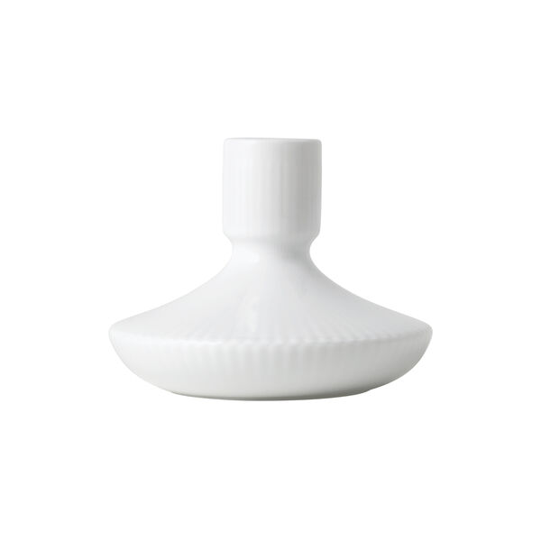 White Fluted ljusstake 8 cm, Royal Copenhagen