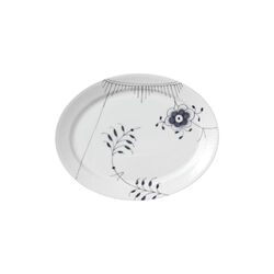 Black Fluted Mega oval tallrik, 35 cm, Royal Copenhagen