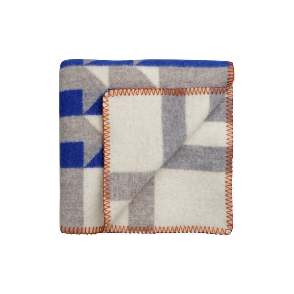 KVAM Half Size Throw, blue, Røros Tweed