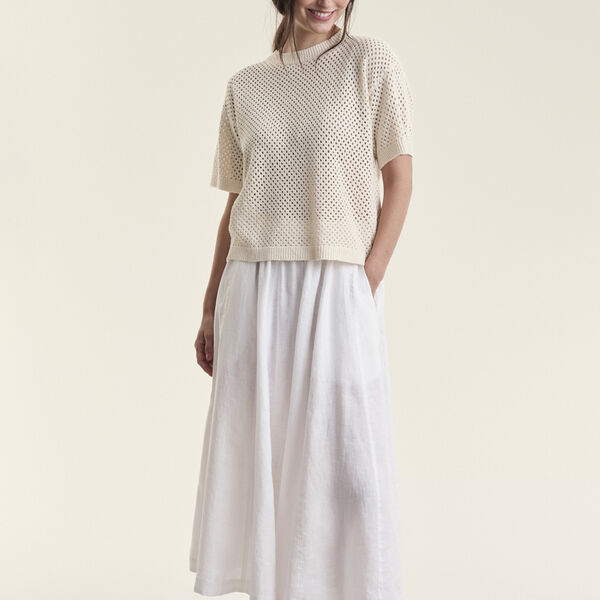 Airy linen kjol, white, BITTE KAI RAND