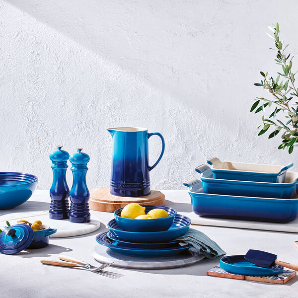 Oval grytskedh&aring;llare, azure blue, Le Creuset