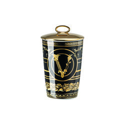 Table light 2 pcs. with scented wax, virtus gala black, Rosenthal x Versace