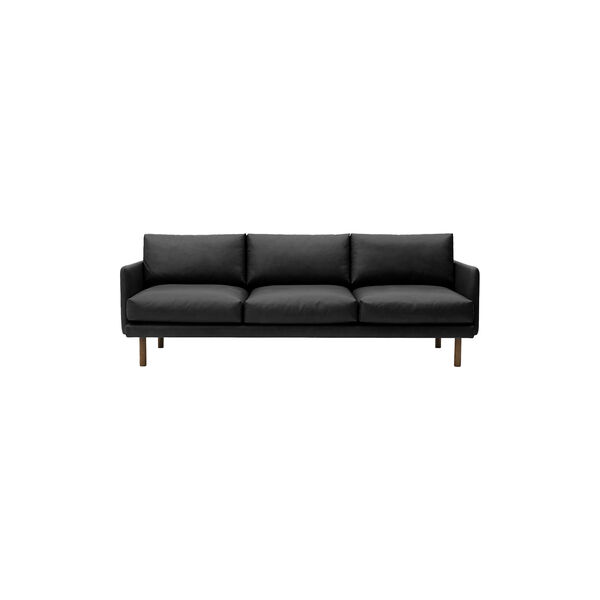 Emo 3-sits soffa, Dakar Black/rökt ek, Bruunmunch Furniture
