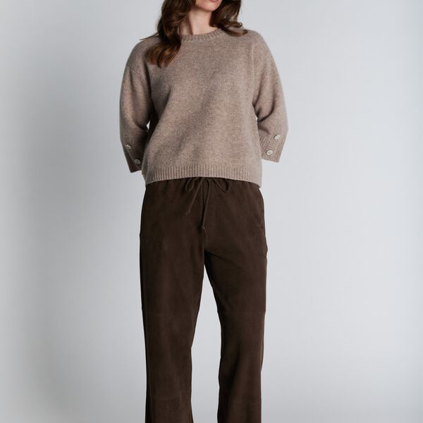 2847PBOEkola suede trousers, smoke, PBO