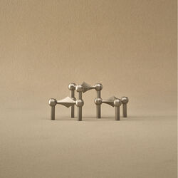 STOFF Nagel ljusstake 3 st, brushed chrome, STOFF Nagel