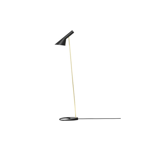 AJ Golvlampa, brass/black, Louis Poulsen