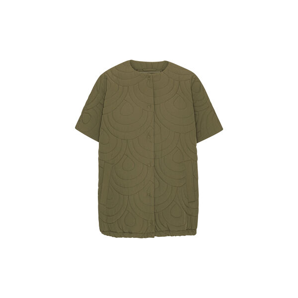 Short Quilted Cape, olive night, Ilse Jacobsen Hornb&aelig;k