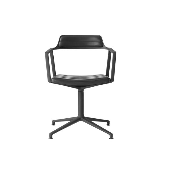 VIPP452 Swivel Chair with Gliders, black/black, Vipp